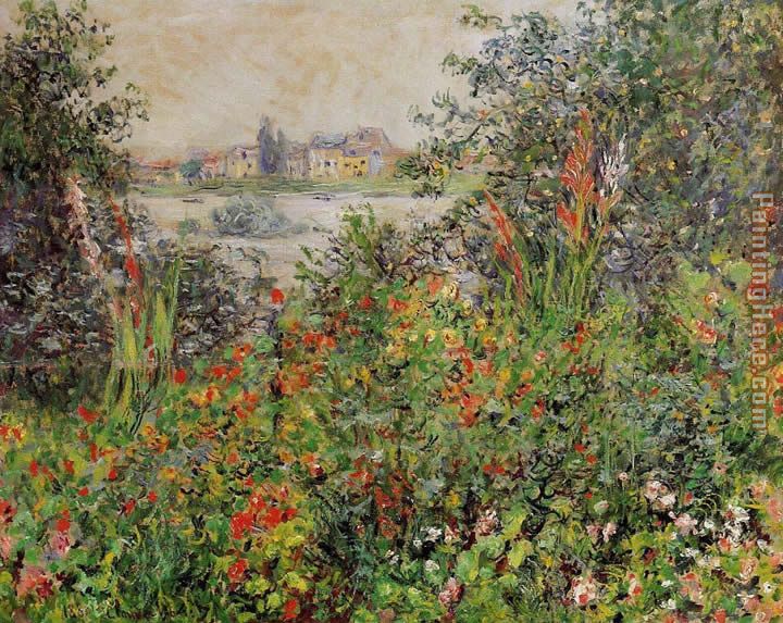 Flowers at Vetheuil painting - Claude Monet Flowers at Vetheuil art painting